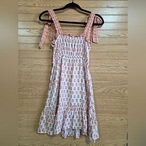 Blu Pepper Orange and White Girls Dress Size Small